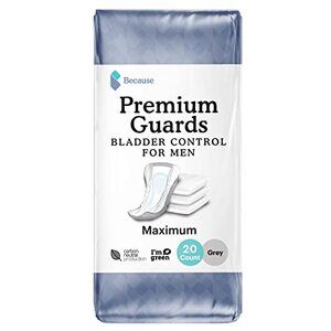 Because Premium Guards Bladder Control for Men - Maximum Absorbency (20 Count)